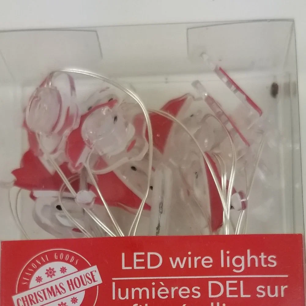 Miny Santa Christmas Led string of lights need AA Batteries